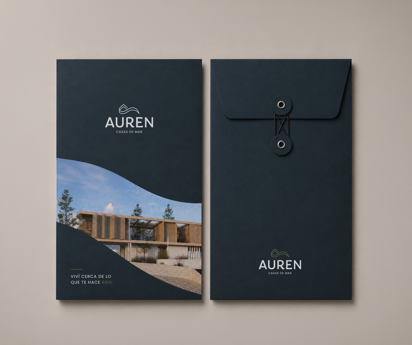 Papelería AUREN — sobre institucional «Viví cerca de lo que te hace bien»