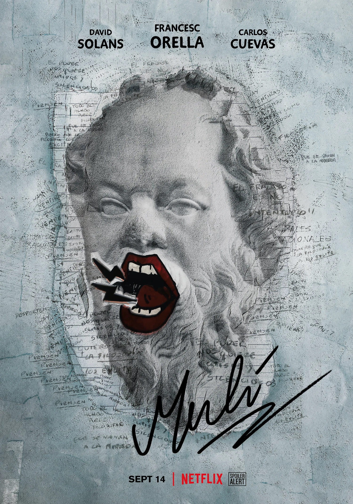 Merlí — afiche en técnica mixta
