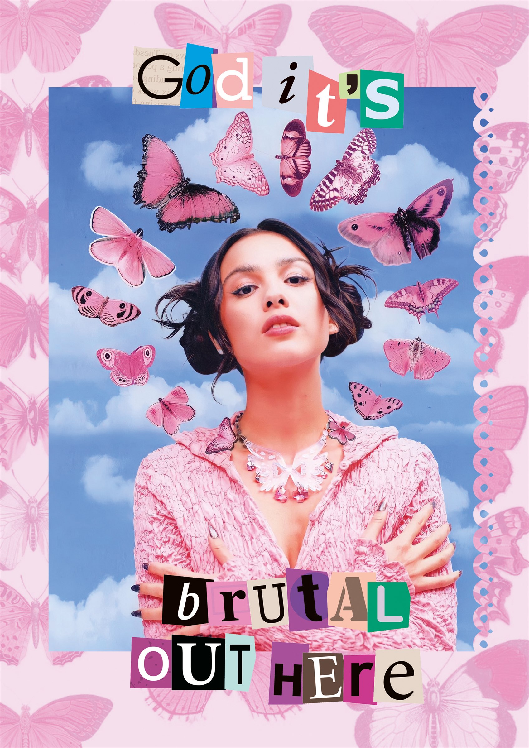 Afiche Olivia Rodrigo — Brutal