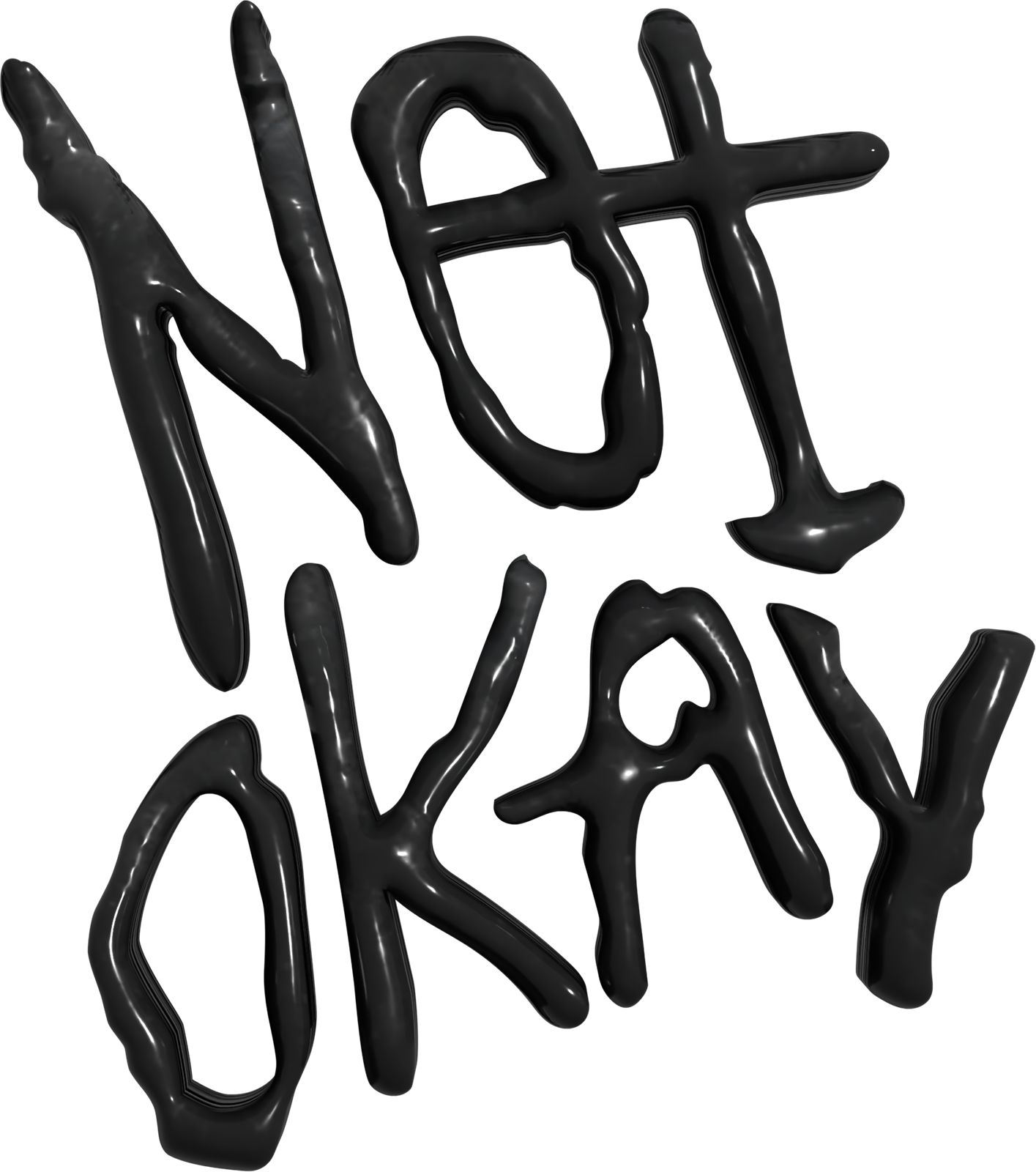 Logotipo 3D de Not Okay