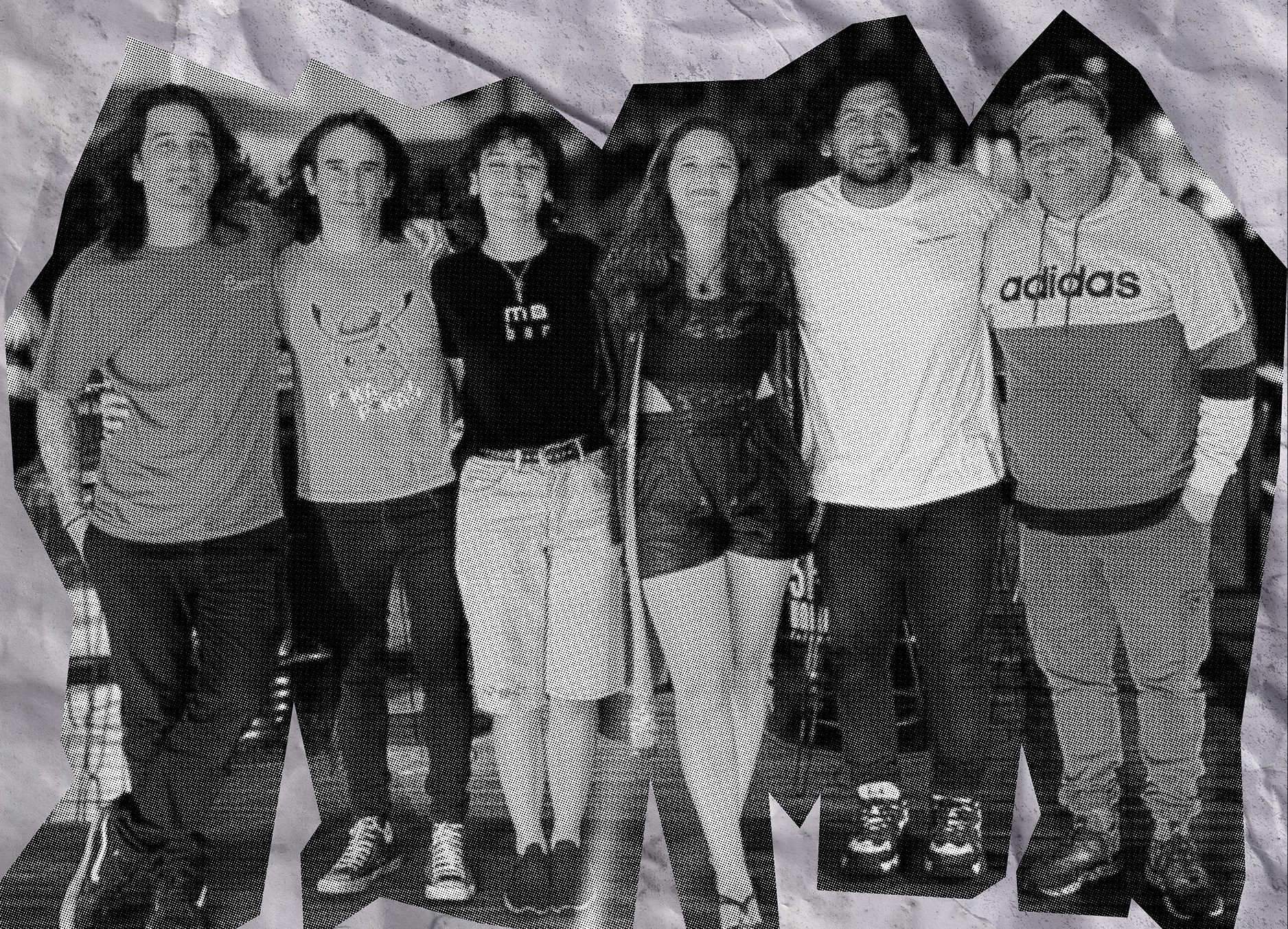 La banda Not Okay, retrato en halftone