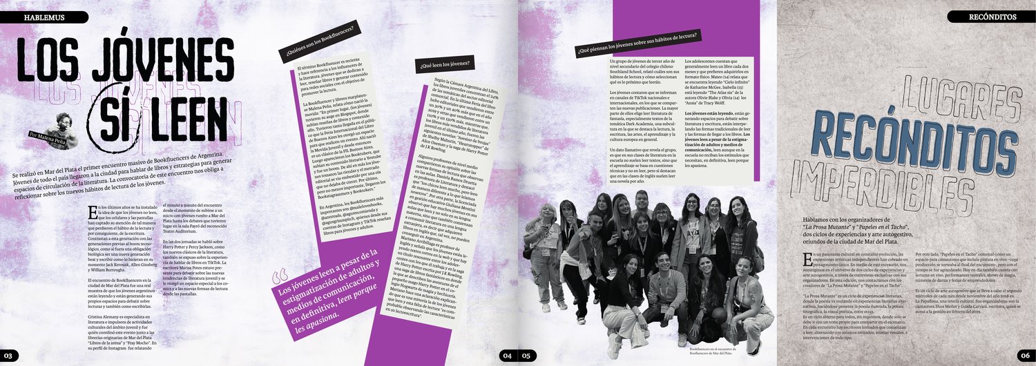 Spread de apertura — Los jóvenes sí leen