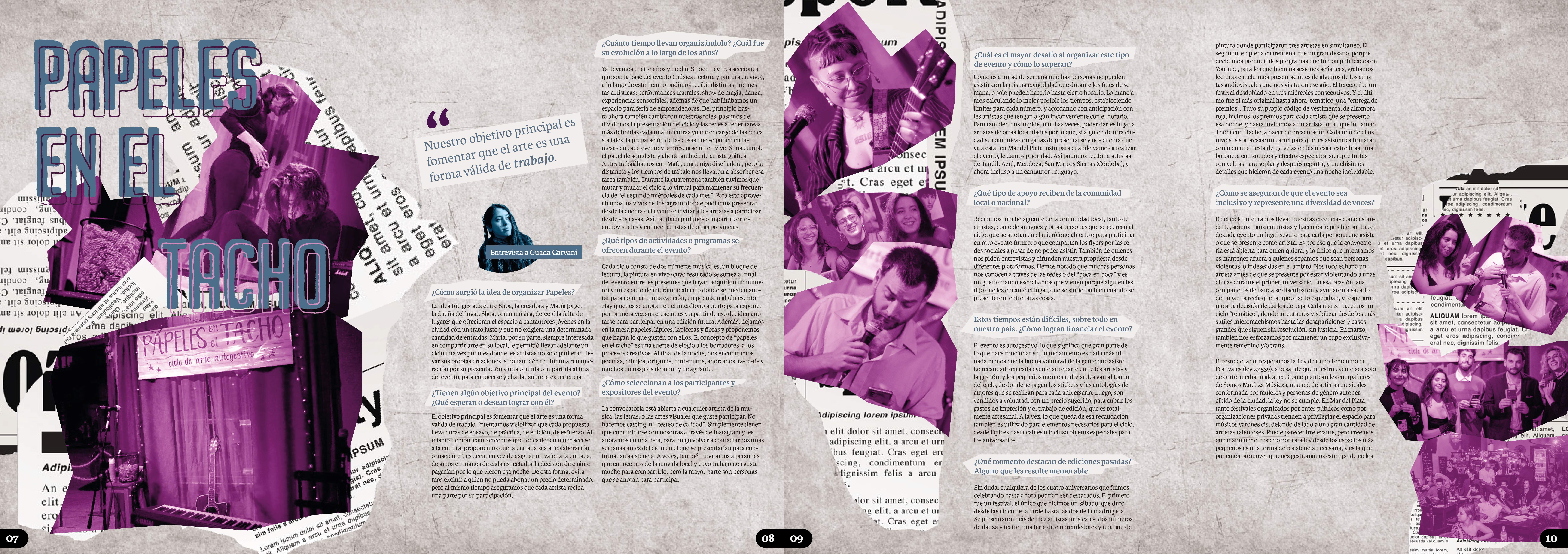 Spread — Papeles en el tacho